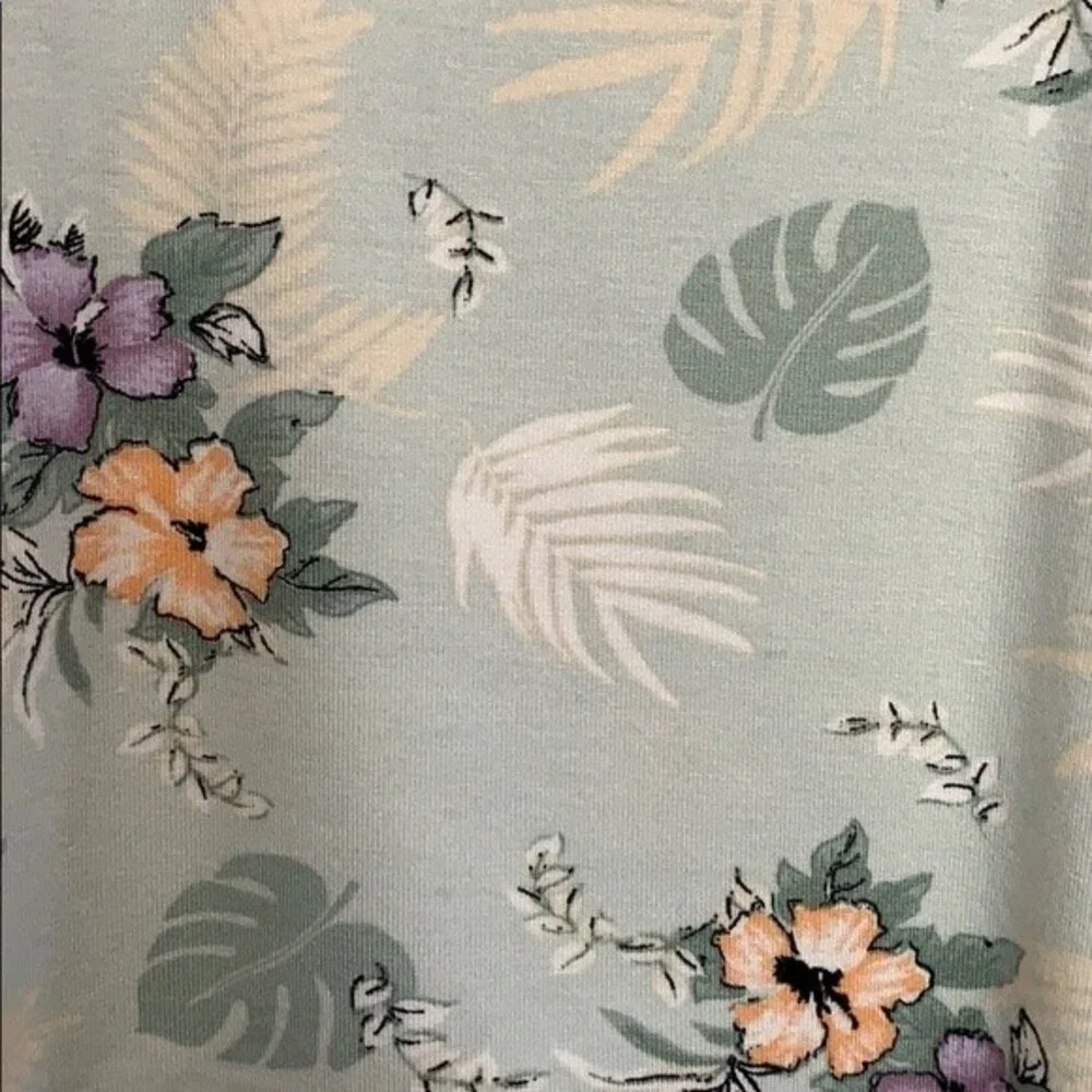 Art Class Girl Maxi Floral dress Spaghetti Straps Mint Green